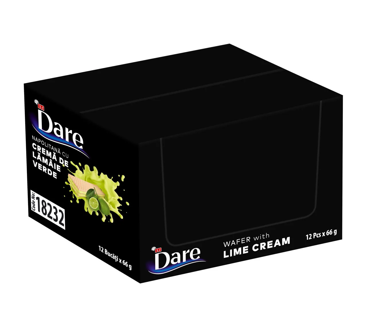 Dare вафельный батончик  с лаймовым кремом 66гр