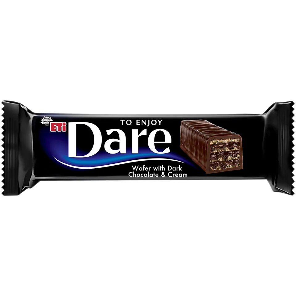 ETI Dare Dark Wafers,  Napolitană cu ciocolată amăruie,  50g