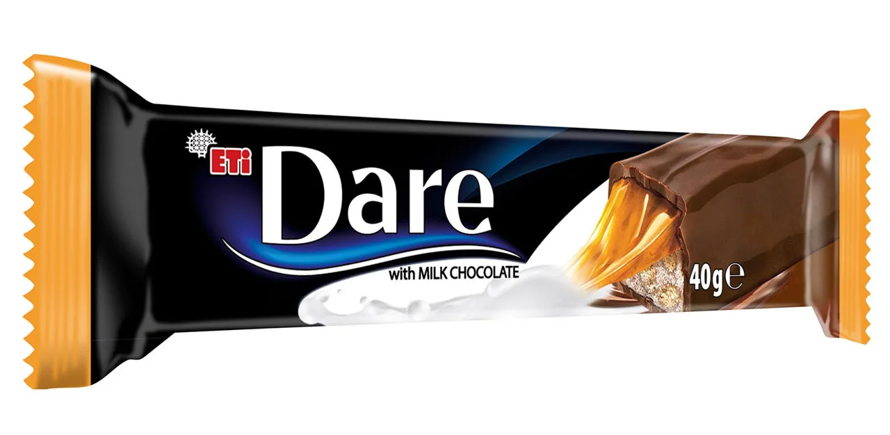 Dare Baton cu ciocolată cu lapte, nuga, caramel & biscuit, 40g
