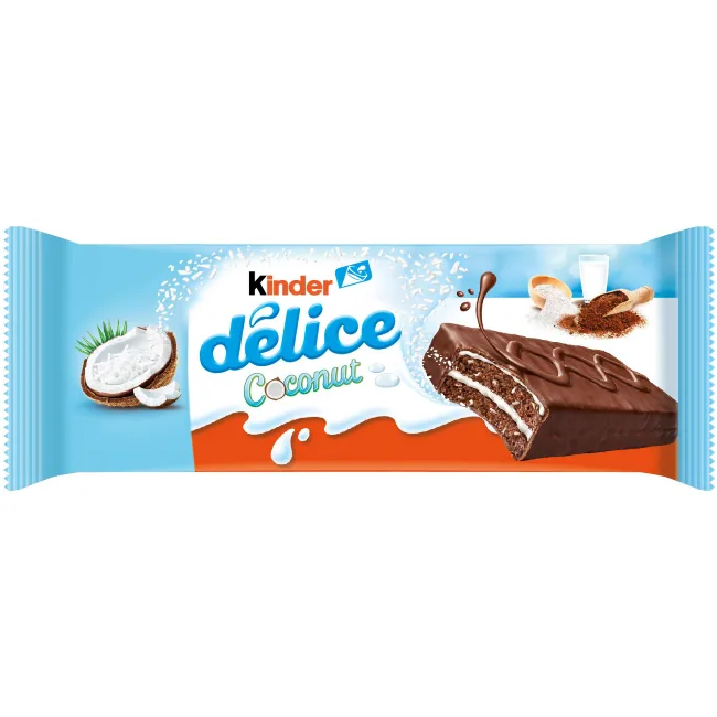 Prăjitură de cacao cu umplutură de lapte Delice Cocos