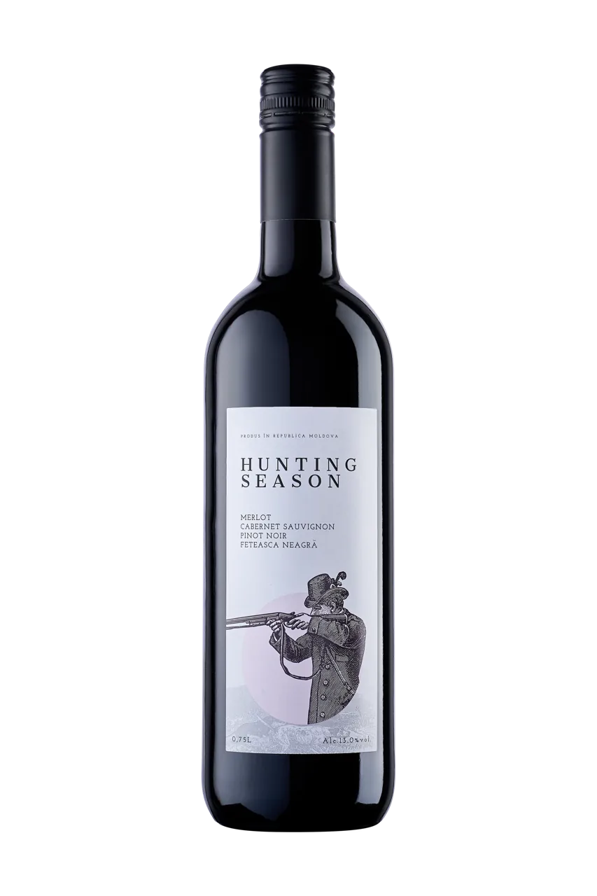 Hunting Season #2, Merlot, Cabernet Sauvignon, Pinot Noir, Fetească Neagră,  sec roșu,  0.75 L