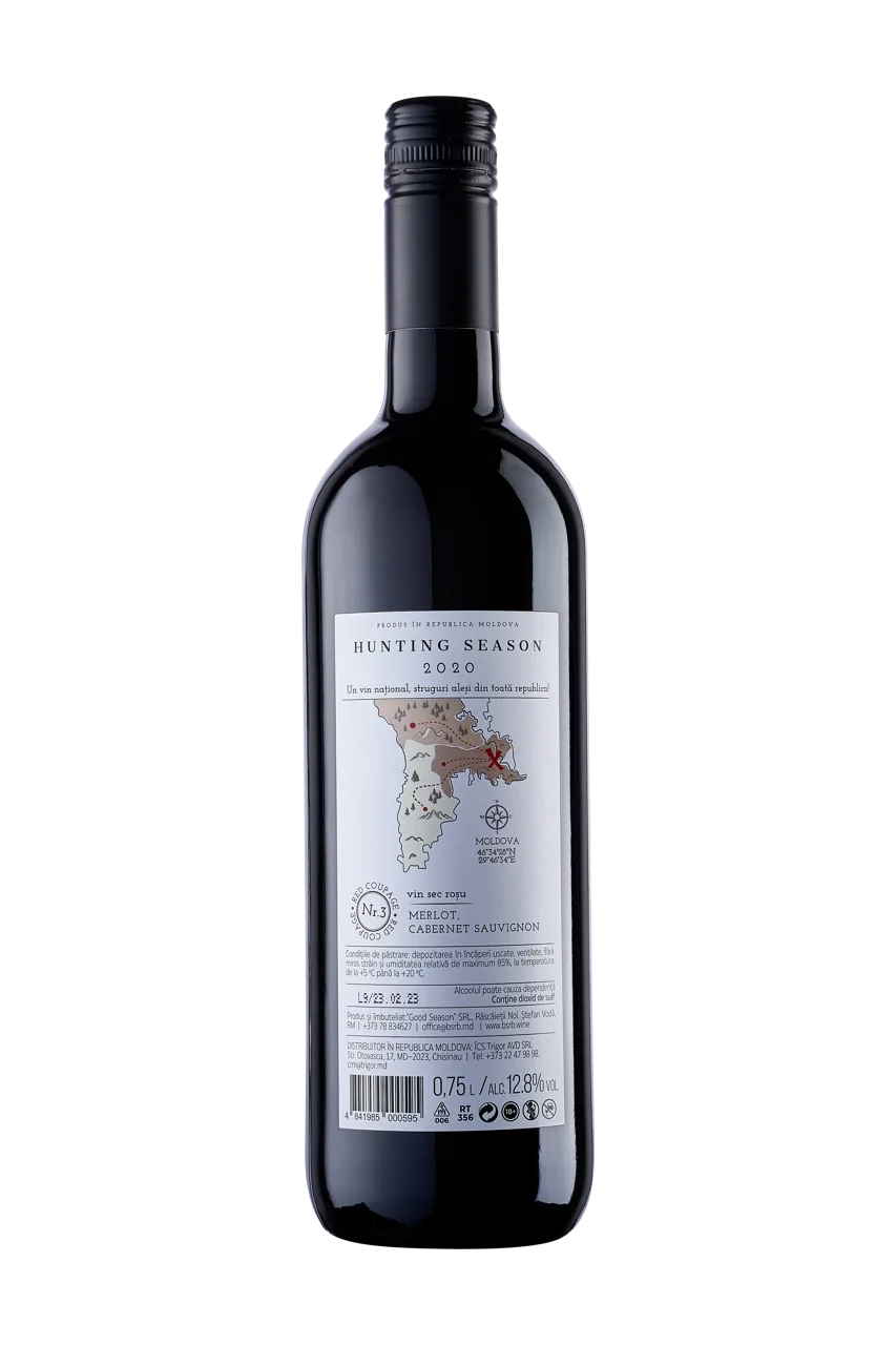 Hunting Season #3,  Merlot, Cabernet Sauvignon, sec roșu,  0.75 L