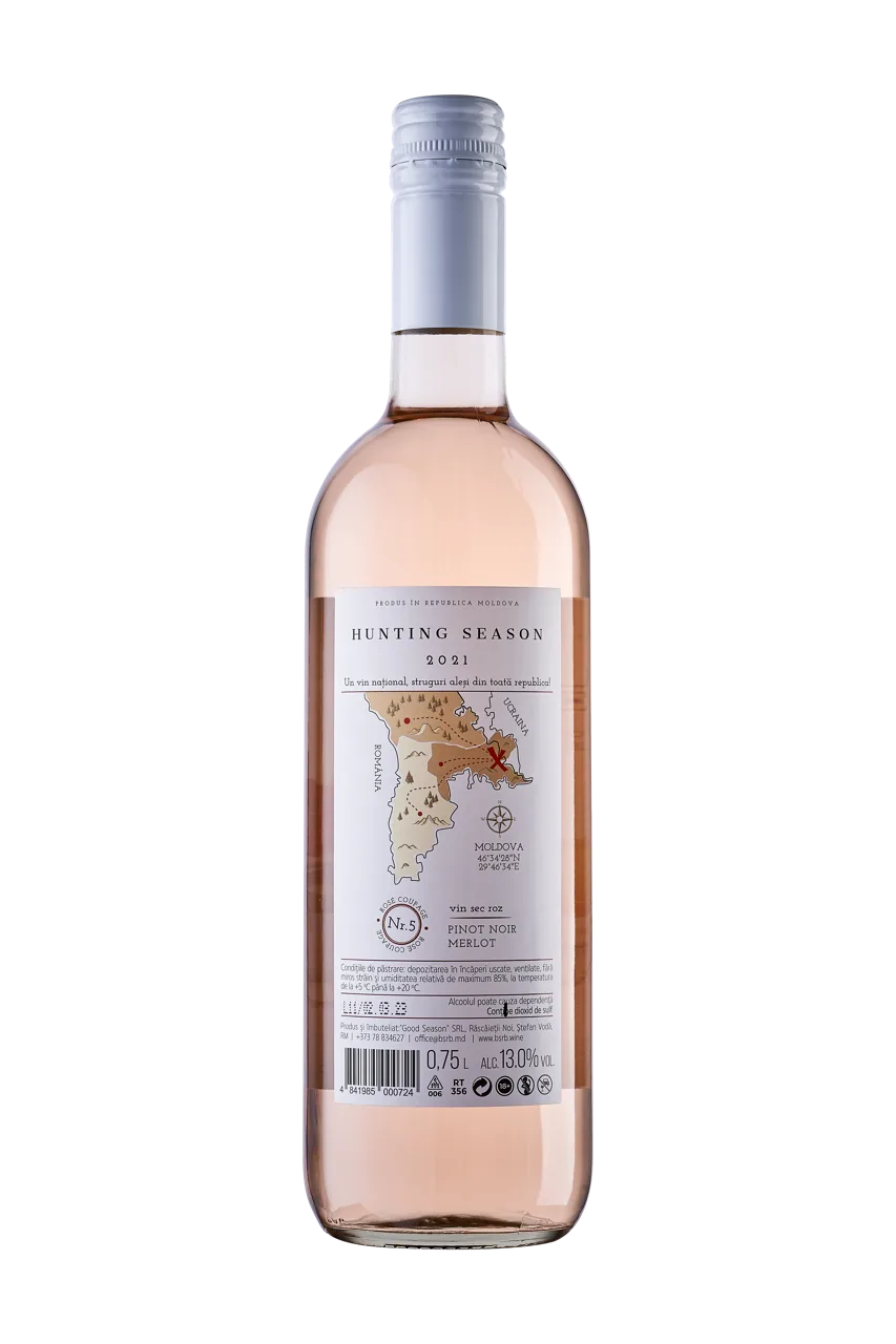 Hunting Season #5, Pinot Noir, Merlot, sec roz,  0.75 L