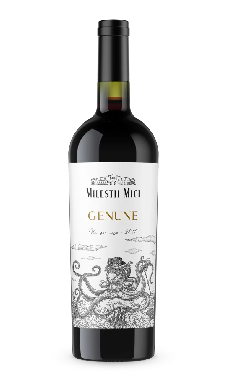 Mileștii Mici  GENUNE, vin sec roșu,  0.75 L