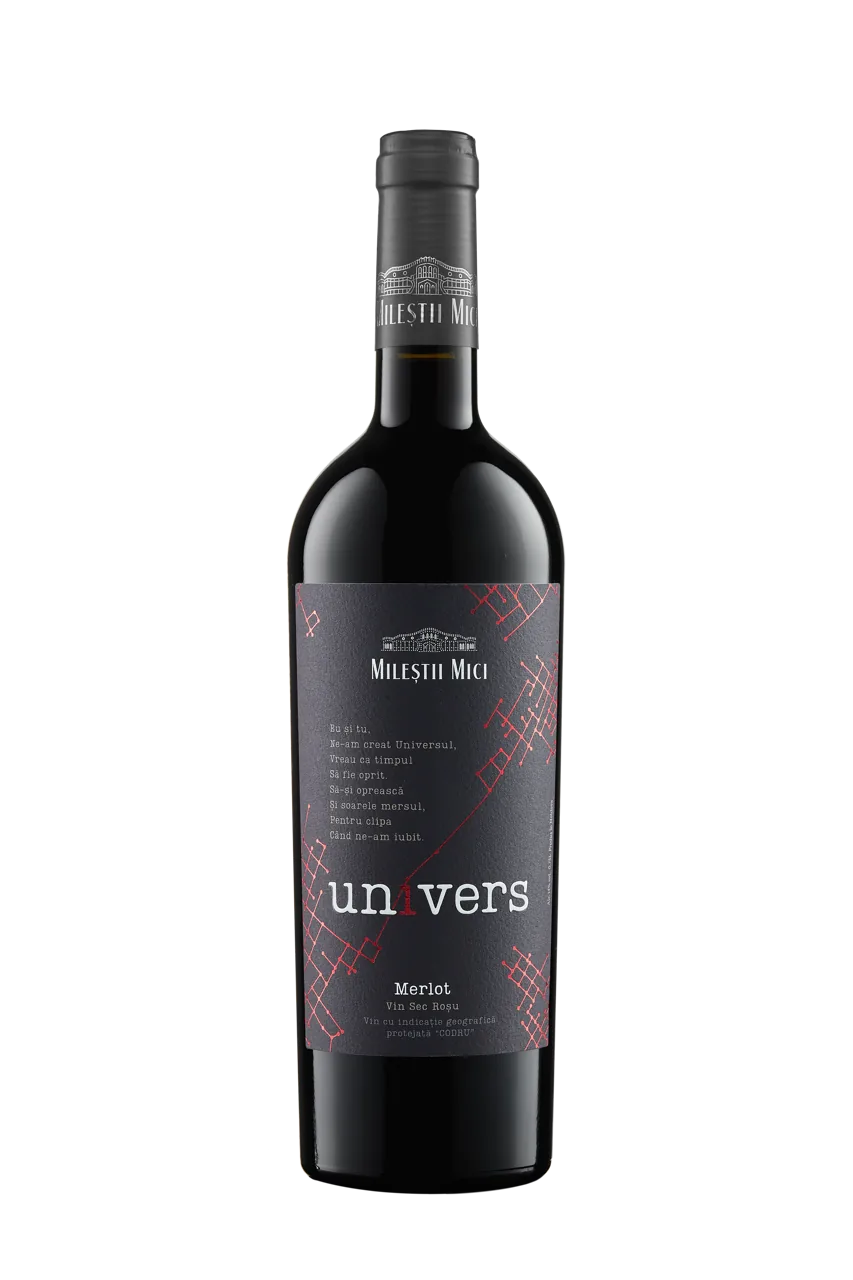 Mileștii Mici Univers,  Merlot IGP 2020, vin sec roșu,  0.75 L