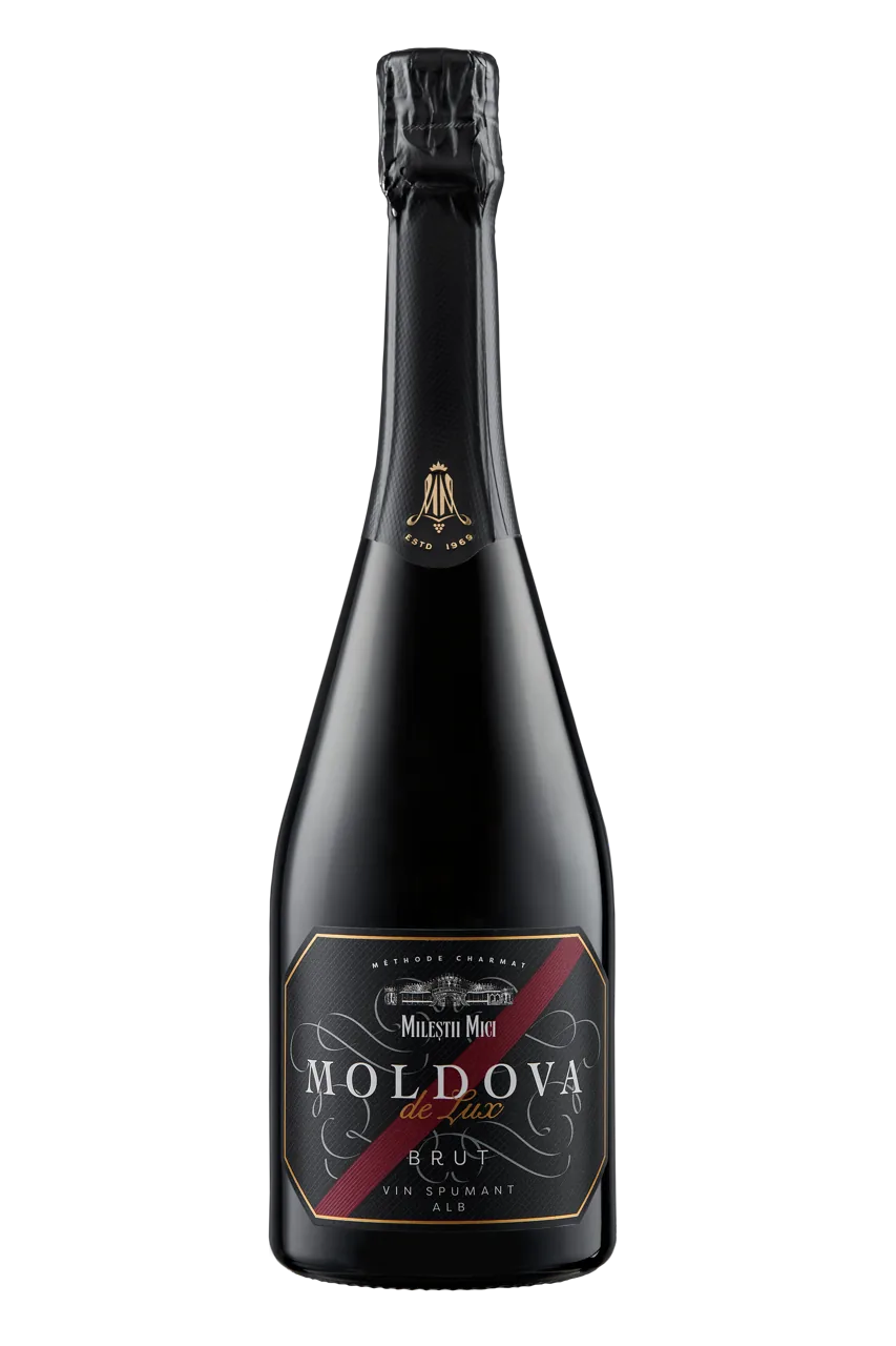 Milestii Mici Moldova de Lux, игристое сырое белое вино, 0,75 л