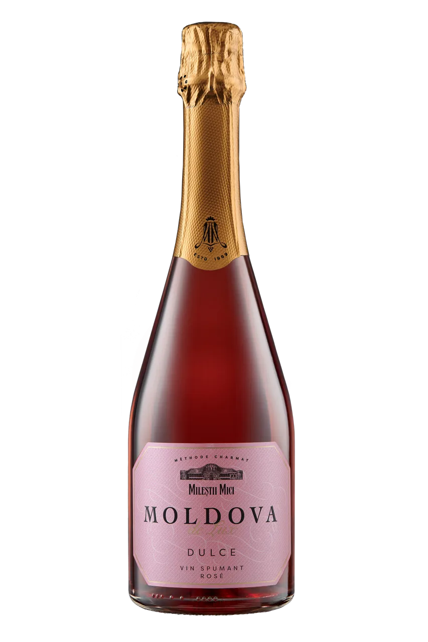 Milestii Mici Moldova de Lux, игристое вино сладкое розовое, 0,75 л