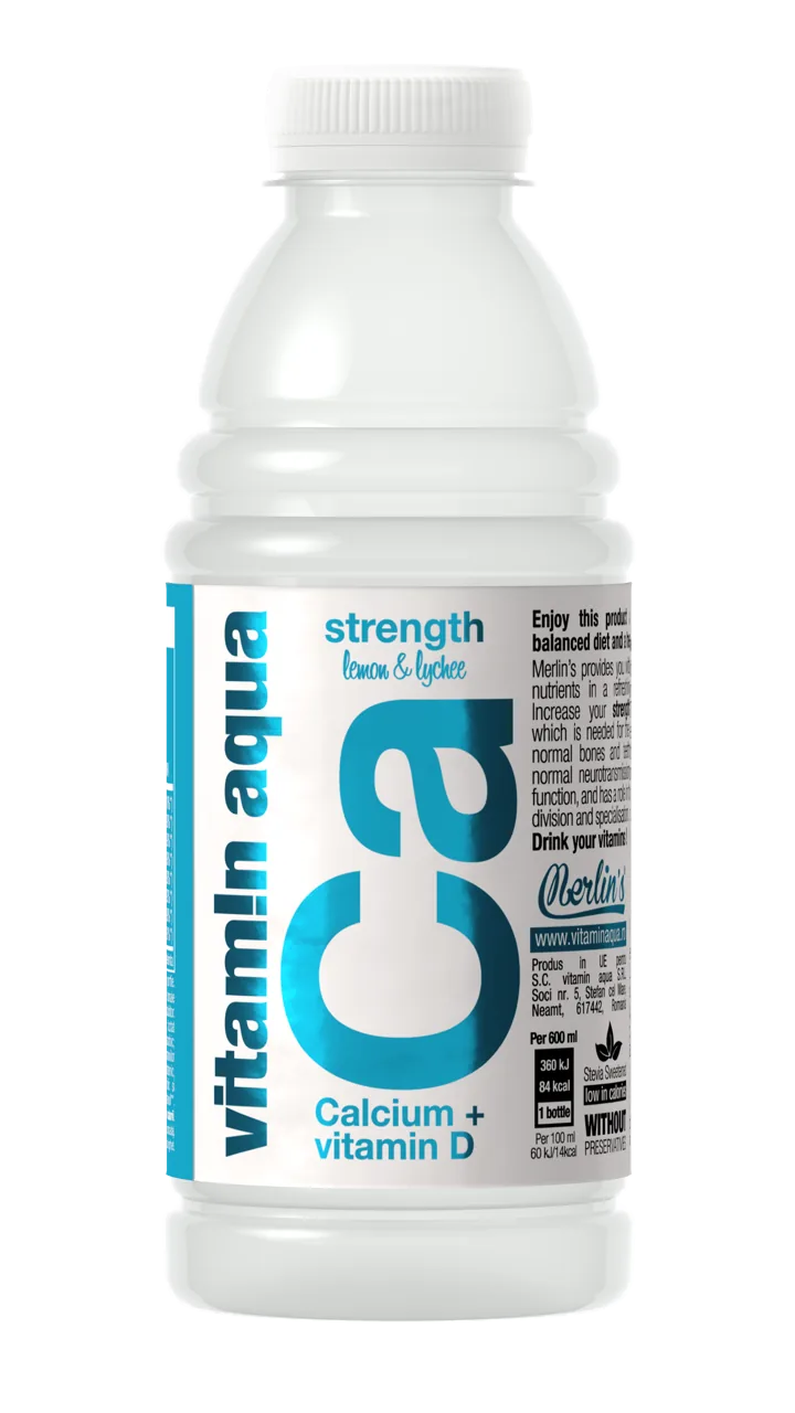 Merlin's vitamin aqua Ca lemon & lychee 0,6 L