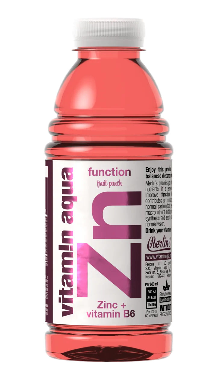 Merlin's vitamin aqua Zn fruit punch 0,6 L