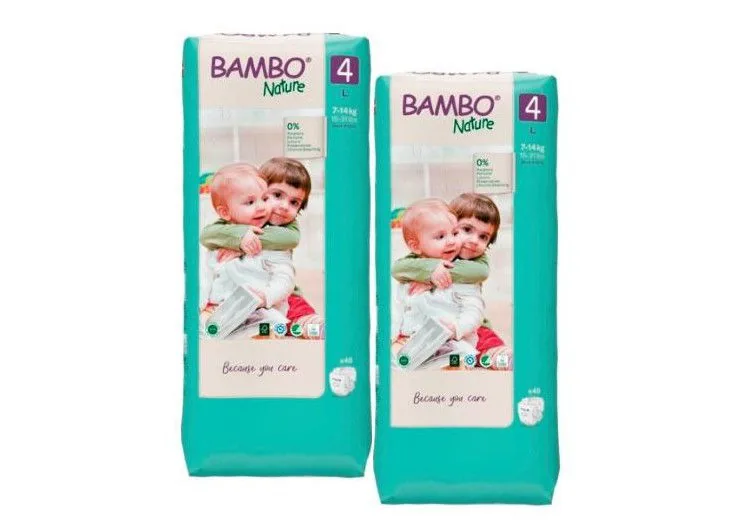 Набор Подгузники Bambo Nature 4  (7-14 кг), 96шт  (2x48шт )