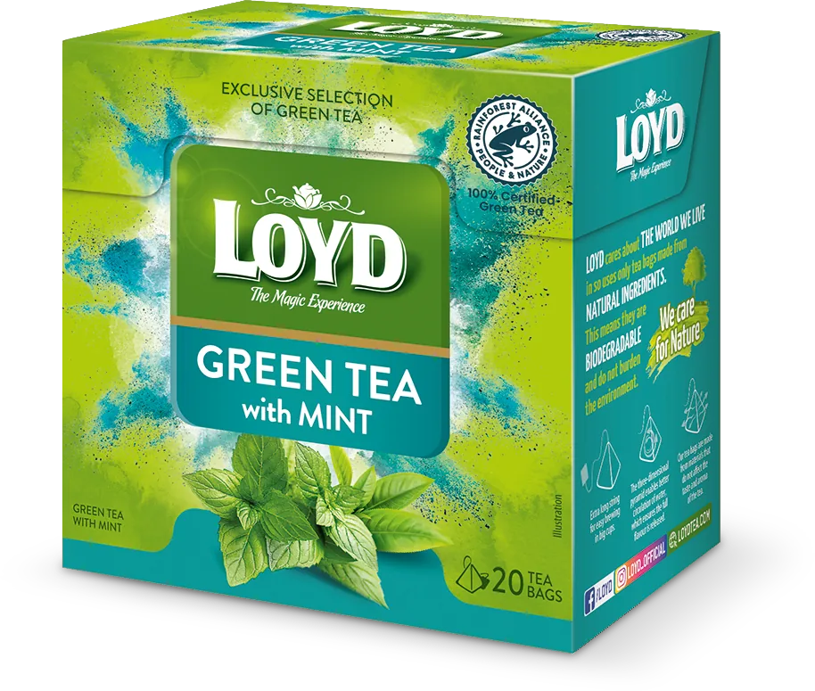 LOYD Green Tea with Spearmint, ceai verde, 20 pac.