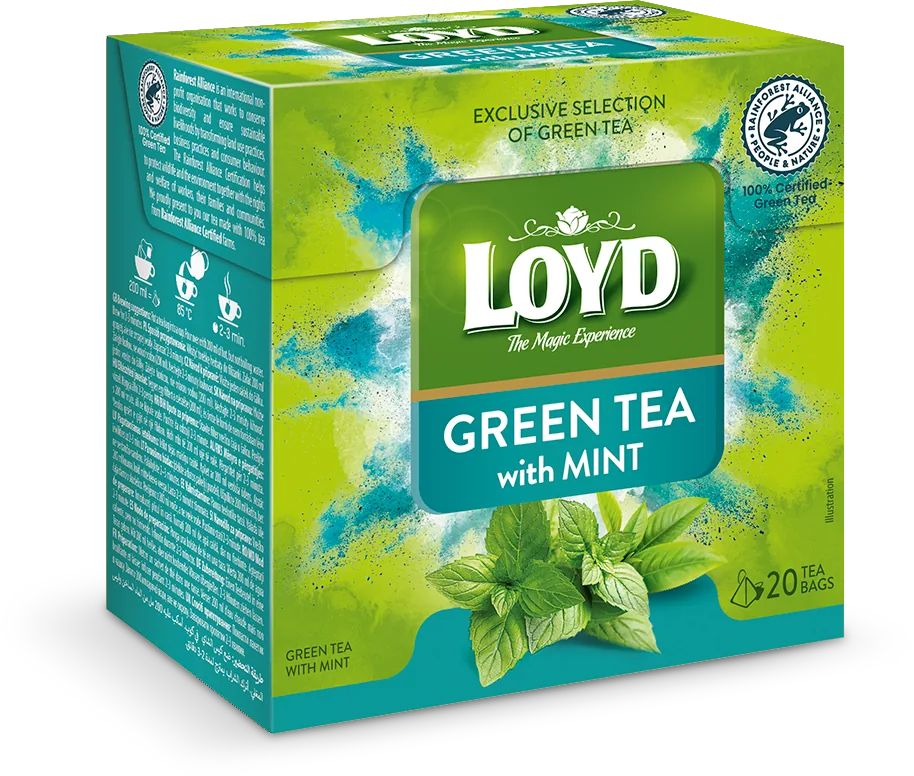 LOYD Green Tea with Spearmint, ceai verde, 20 pac.
