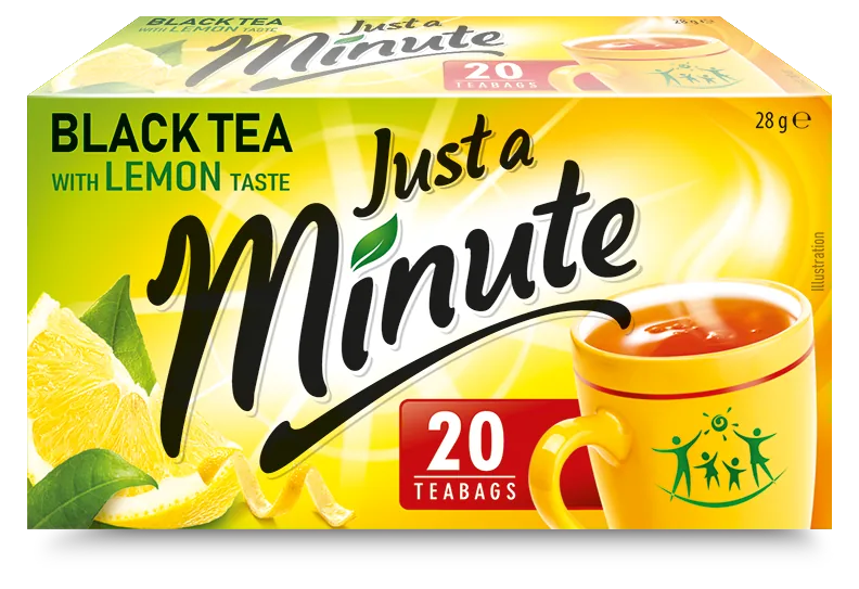 JUST A MINUTE Lemon, ceai negru, 20 pac