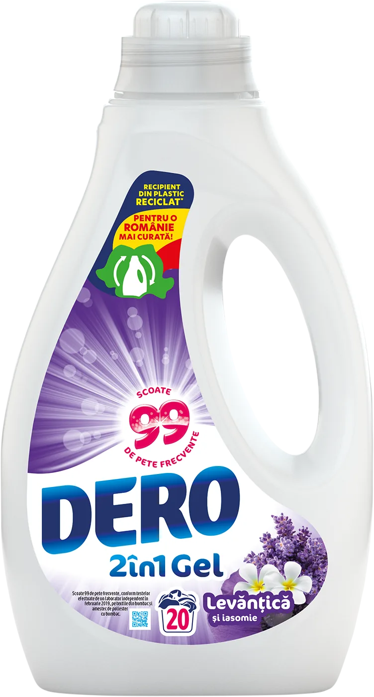 Гель для стирки Dero Лаванда и Жасмин, 1л.