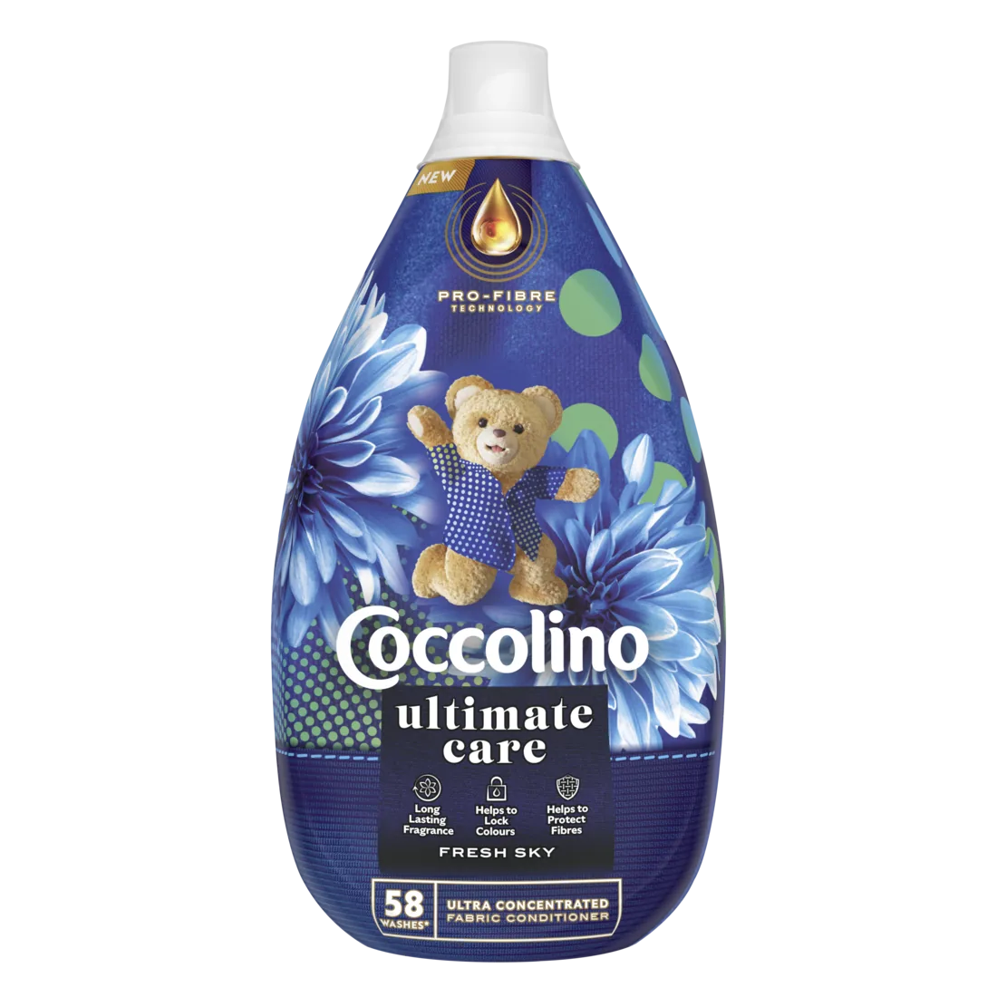 Balsam de rufe Coccolino Ultimate Care Fresh Sky, 870 ml, 58 spălări