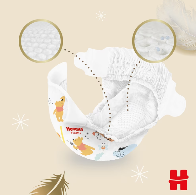 Set Scutece Huggies Extra Care Mega  4  (8-16 kg)  120buc.  (2x60buc)