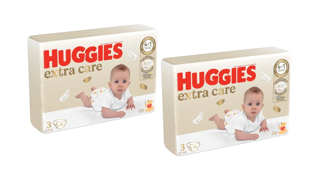 Set Scutece Huggies Extra Care Mega  3  (6-10 kg)  144buc.  (2x72buc)