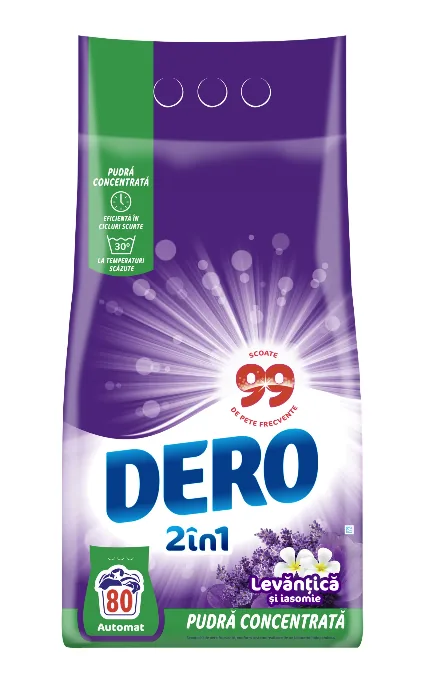 Dero Automat 2in1 Lavănţică şi Iasomie  6 kg (80 spălări)