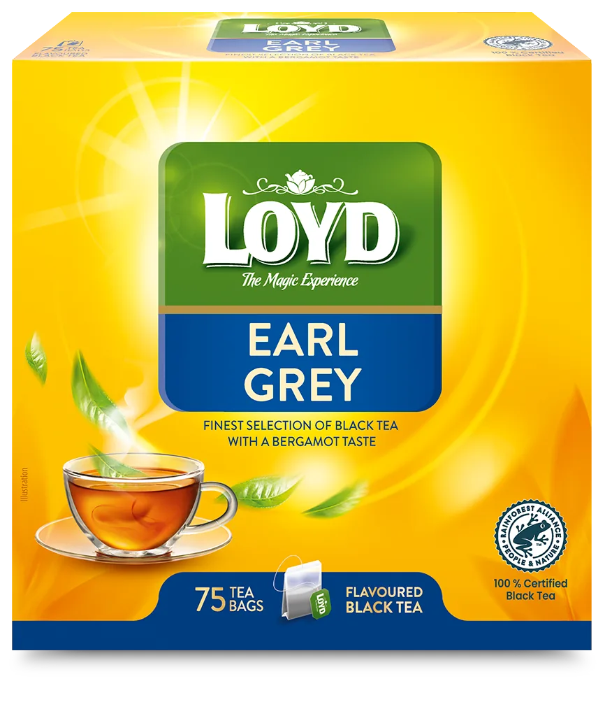LOYD Earl Grey, ceai negru, 75 pac.