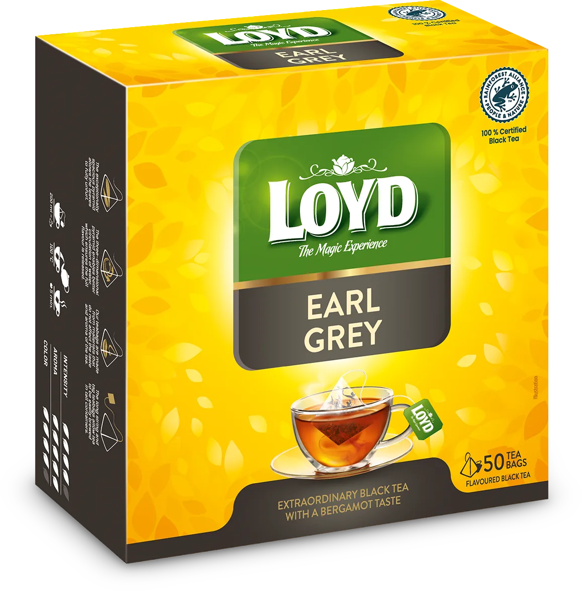 LOYD Earl Grey, Ceai negru, 50 pac