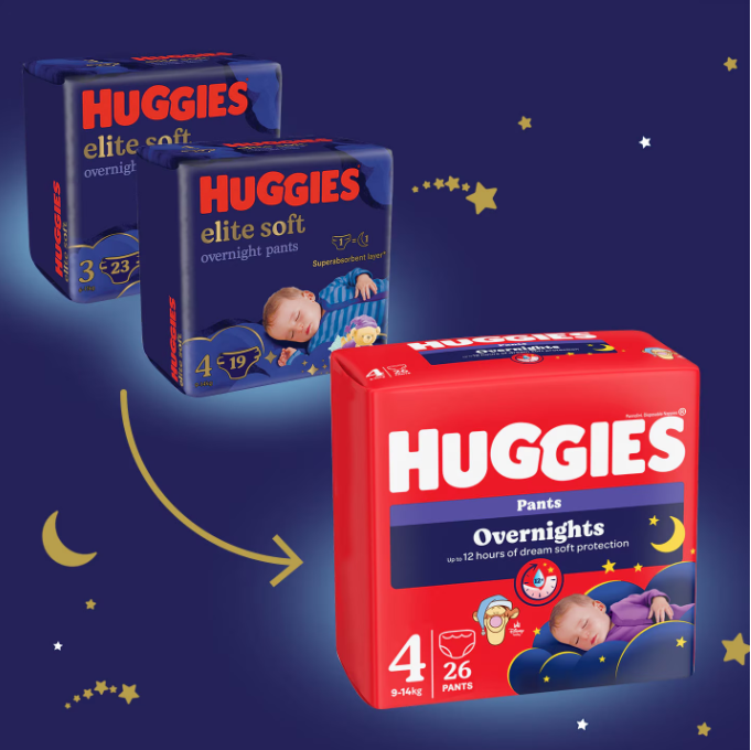 Scutece-chiloţel Huggies Overnights 6 (15-25 kg), 22 buc.