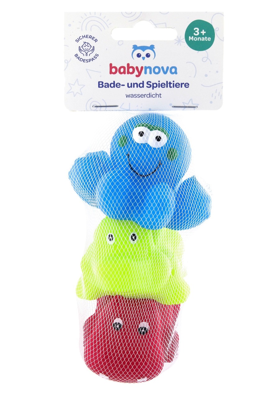 Jucării de baie, animăluţe pentru stropit, baby nova, 3 buc.  (31149)