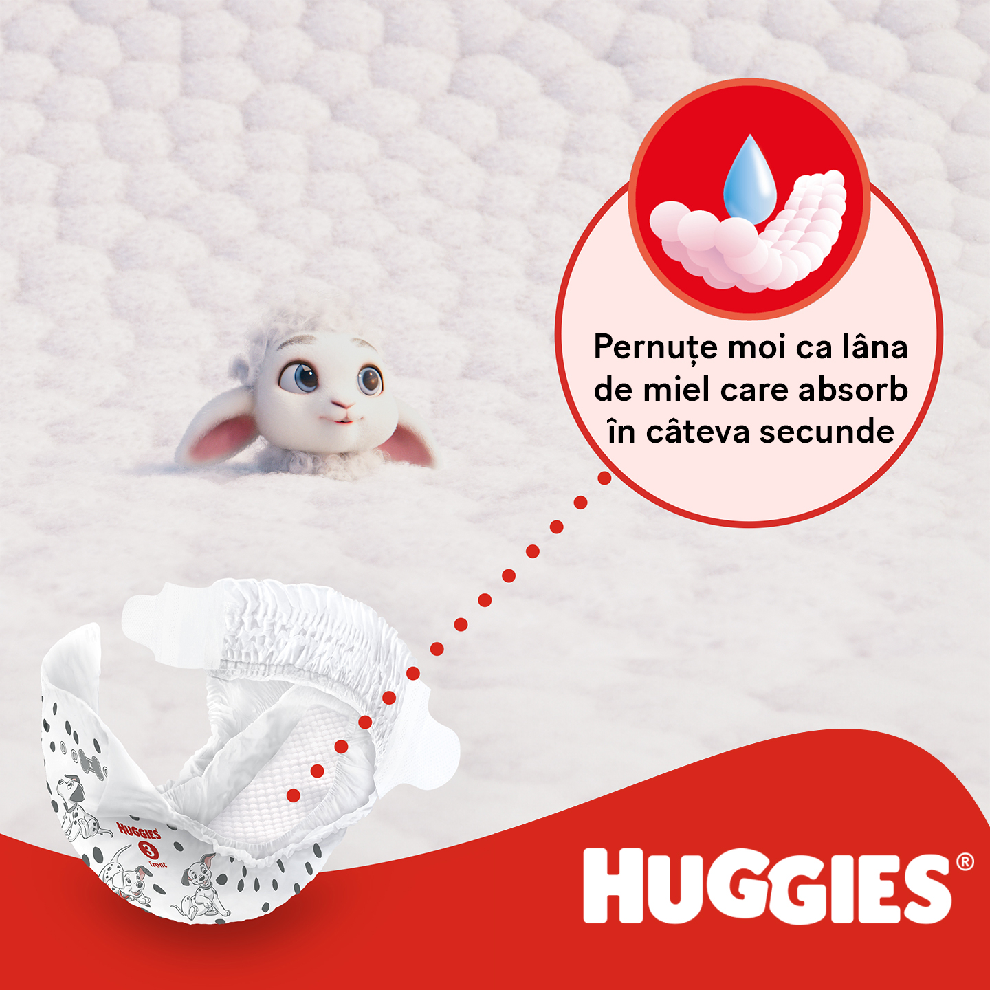 Scutece unisex Huggies Little Movers Mega 3 (4-9 kg), 78 buc