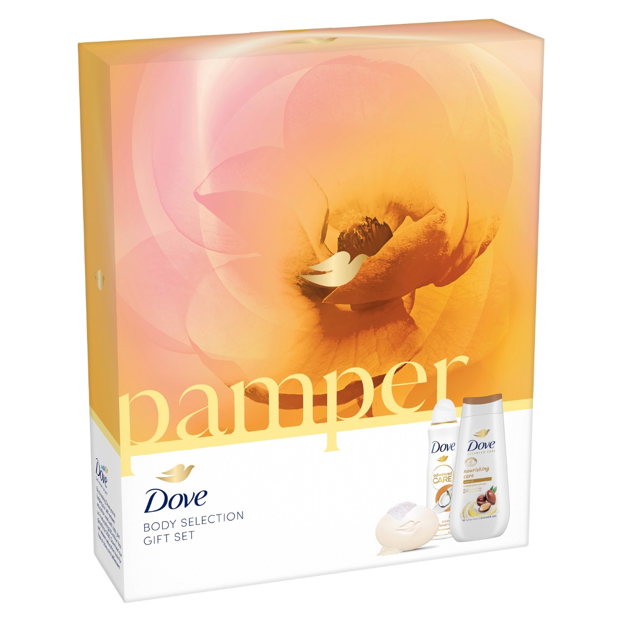 Cadou DOVE WOMEN NOURISHING (SG 225ml + DEO 150ml + BAR 90g)  2025
