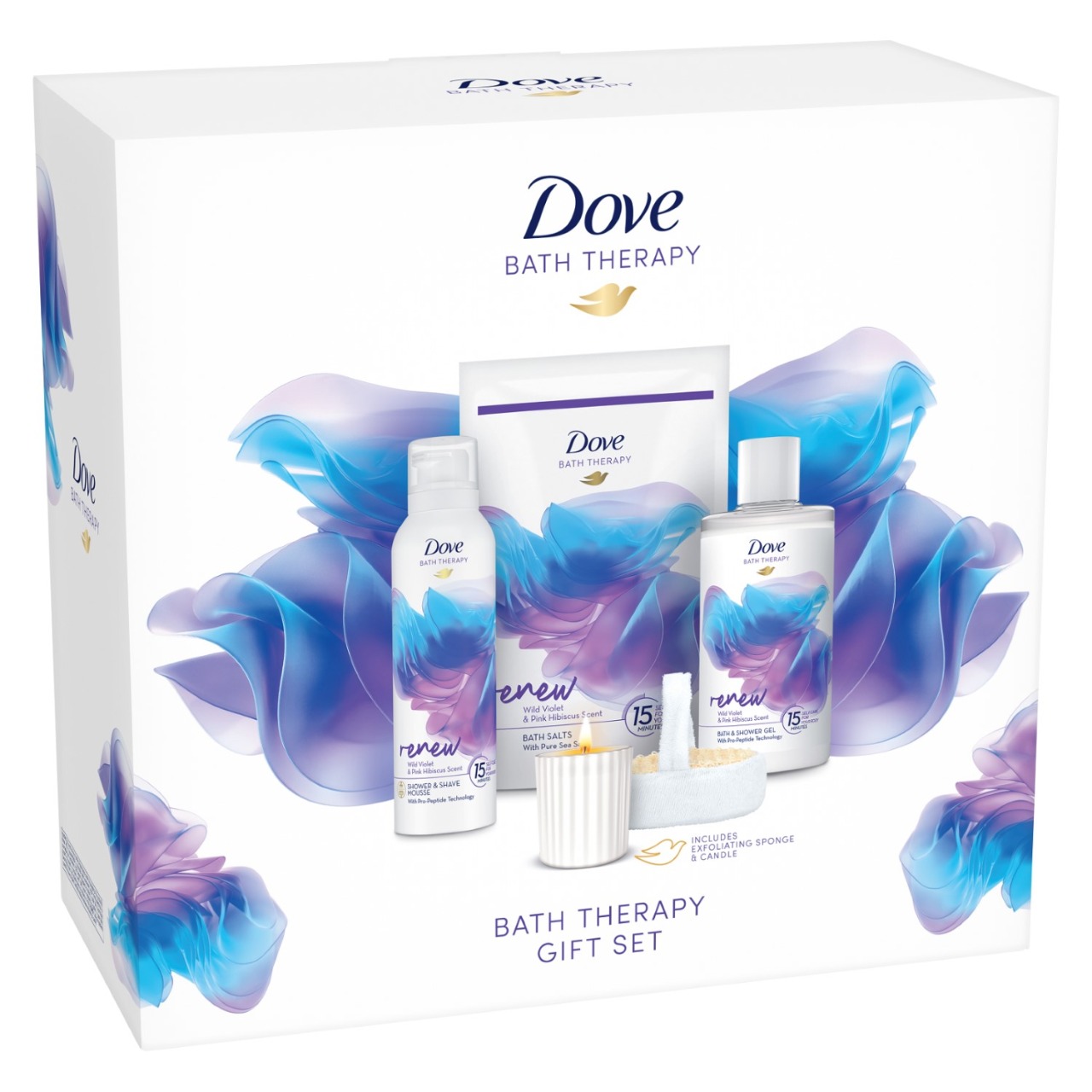 Cadou DOVE WOMEN BATH TERAPY (SG 400ml + BS 400ML + SM 200ml) + Luminare&Burete  Gratis 2025