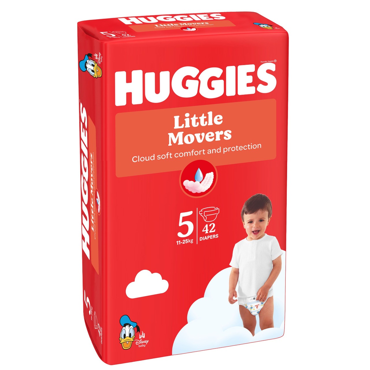 Scutece Huggies Little Movers Jumbo  5  (11-25 kg) Unisex, 42 buc.
