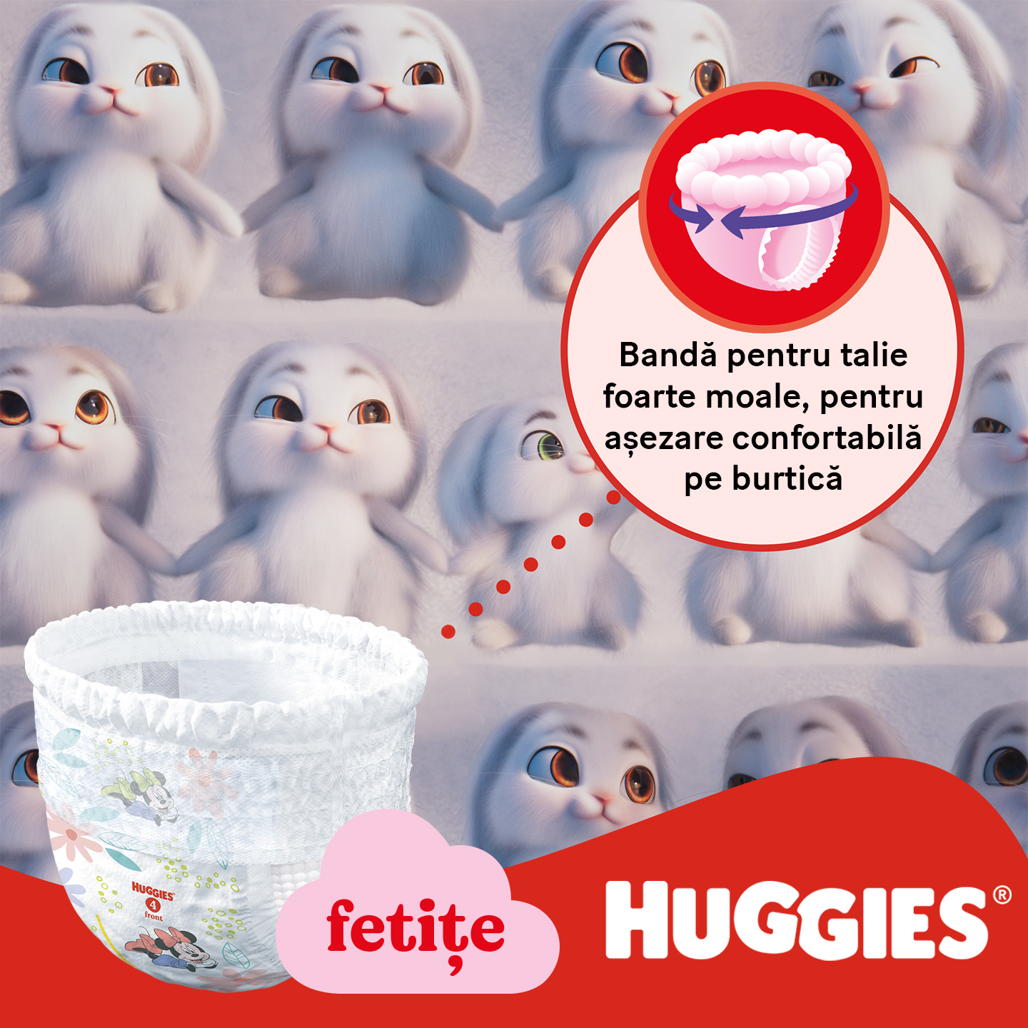 Scutece-chiloţel pentru fetiţă Huggies Little Movers Mega 6 (15-25 kg), 44 buc