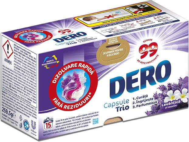 Dero  capsule Trio Levănțică și Iasomie, 15 cps. 