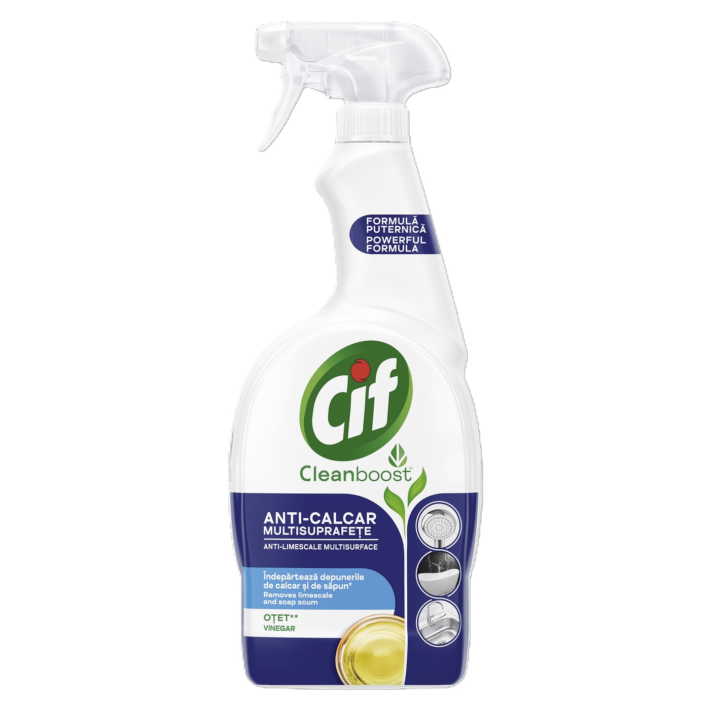 Preparate de curatat Cif Spray Multisuprafete Anti-Calcar 750ml.