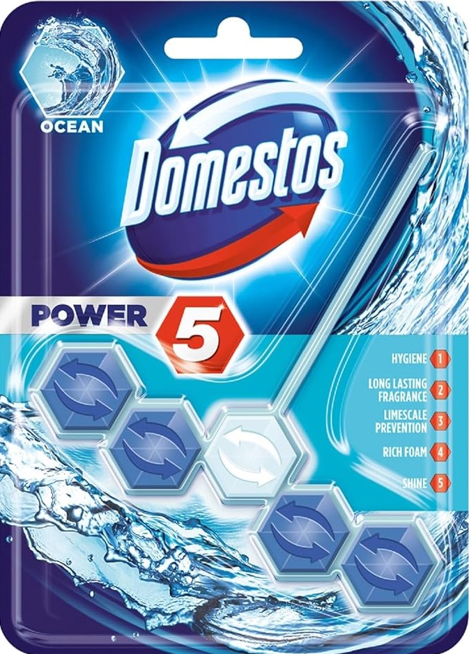 Odorizant pentru toaleta Domestos Power 5 WC block Ocean 50g