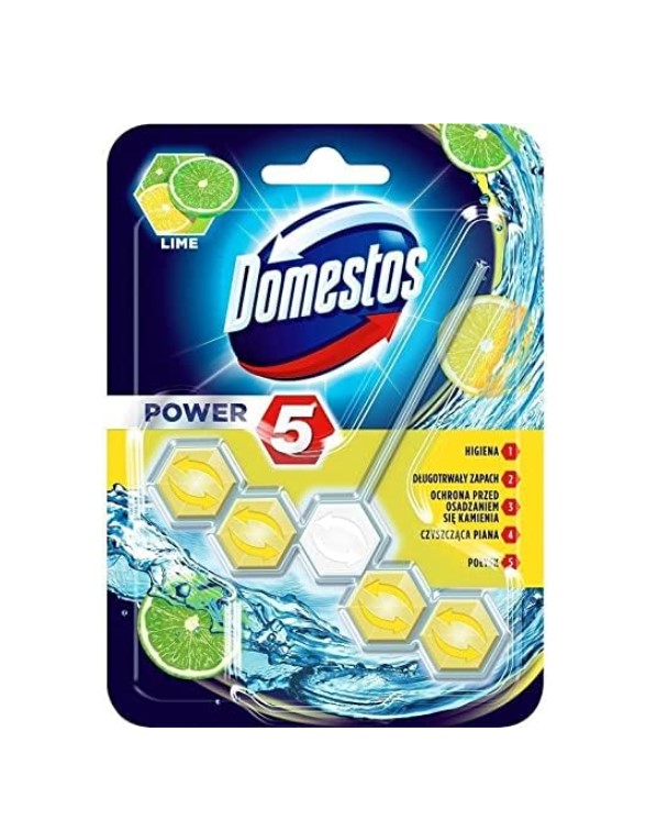 Odorizant pentru toaleta Domestos Power 5 WC block Lime 55g