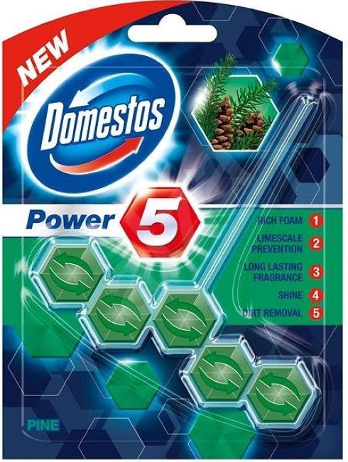 Odorizant pentru toaleta Domestos Power 5 WC block Pine 50g