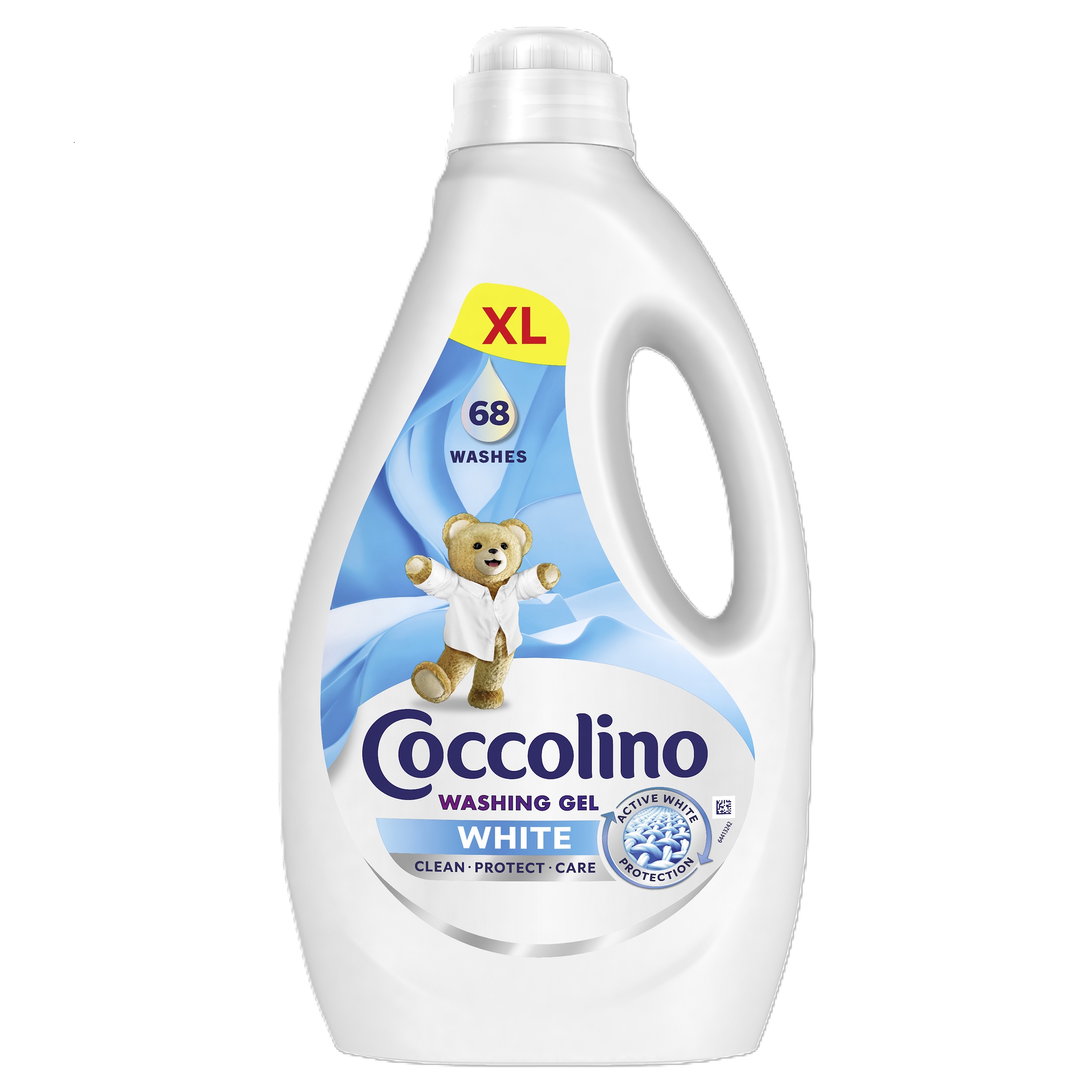 Gel pentru rufe albe Detergent Coccolino Care White 2.72L (68 Spalari)