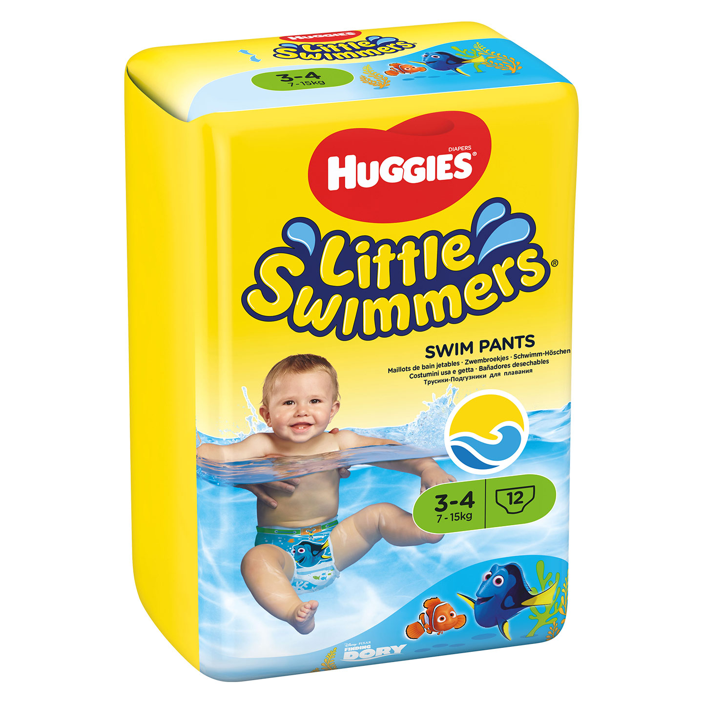 Scutece-chiloţel pentru apă Huggies Little Swimmers nr. 3-4 (7-15 kg), 12 buc.