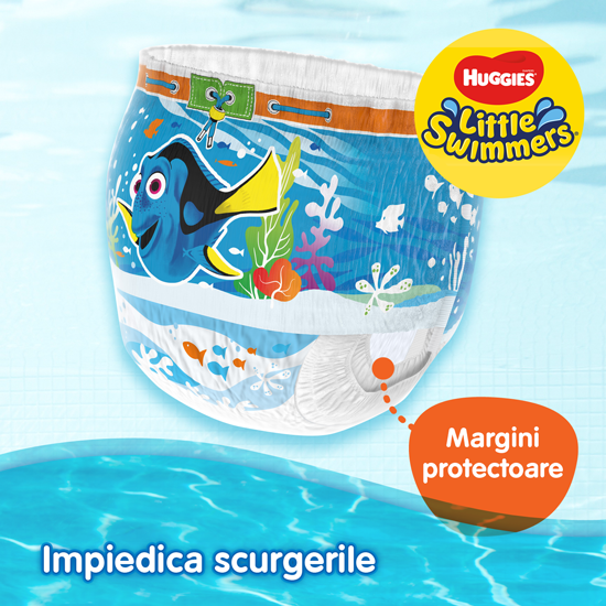 Scutece-chiloţel pentru apă Huggies Little Swimmers nr. 3-4 (7-15 kg), 12 buc.