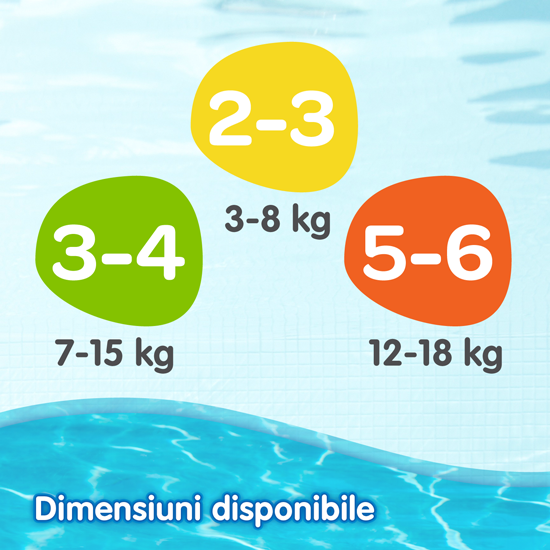 Scutece-chiloţel pentru apă Huggies Little Swimmers nr. 3-4 (7-15 kg), 12 buc.