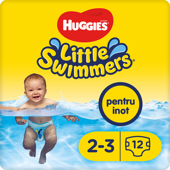 Scutece-chiloţel pentru apă Huggies Little Swimmers  nr. 2-3  (3-8 kg), 12 buc.
