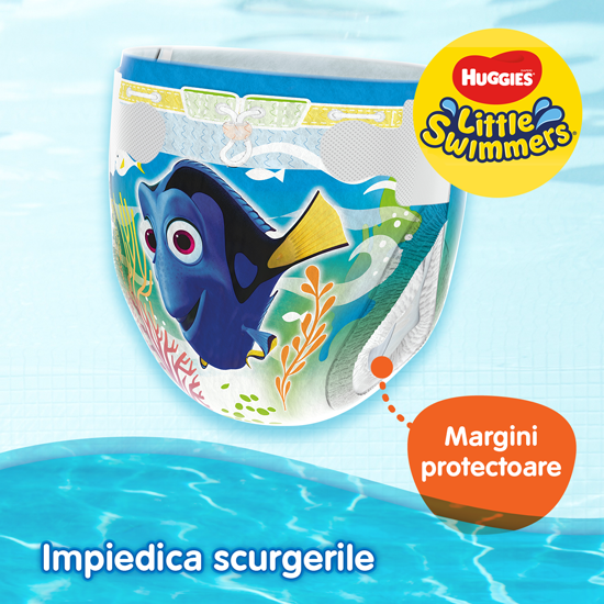 Scutece-chiloţel pentru apă Huggies Little Swimmers  nr. 2-3  (3-8 kg), 12 buc.