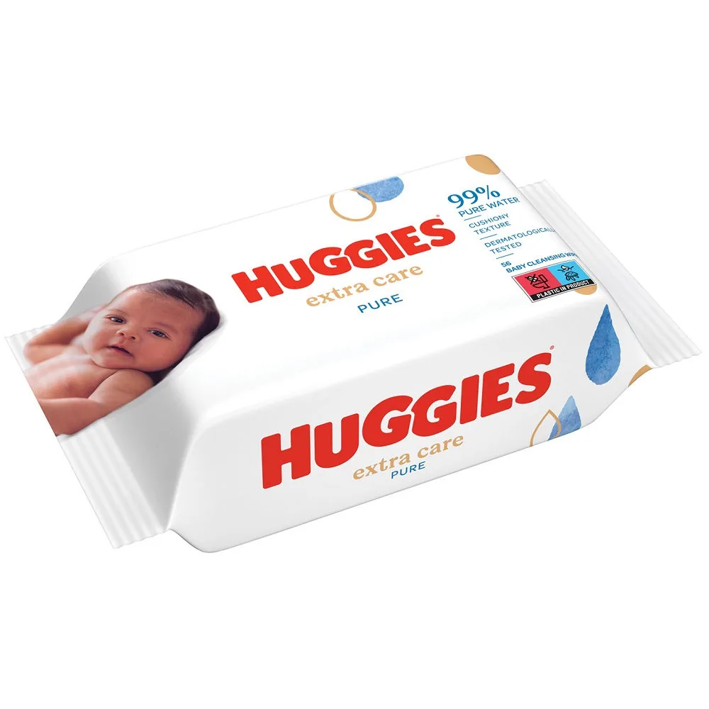 Șervețele umede pentru copii Huggies Pure Extra Care, 56 bucati
