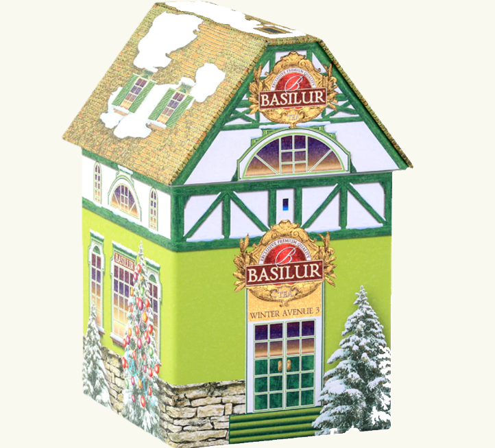 Ceai verde  Basilur Tea House  WINTER AVENUE 3, cutie metalică, 100 g