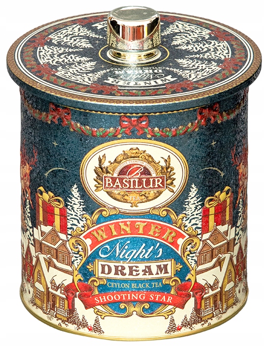Ceai negru  Basilur Winter Night's Dream  SHOOTING STAR, cutie metalică, 30pac