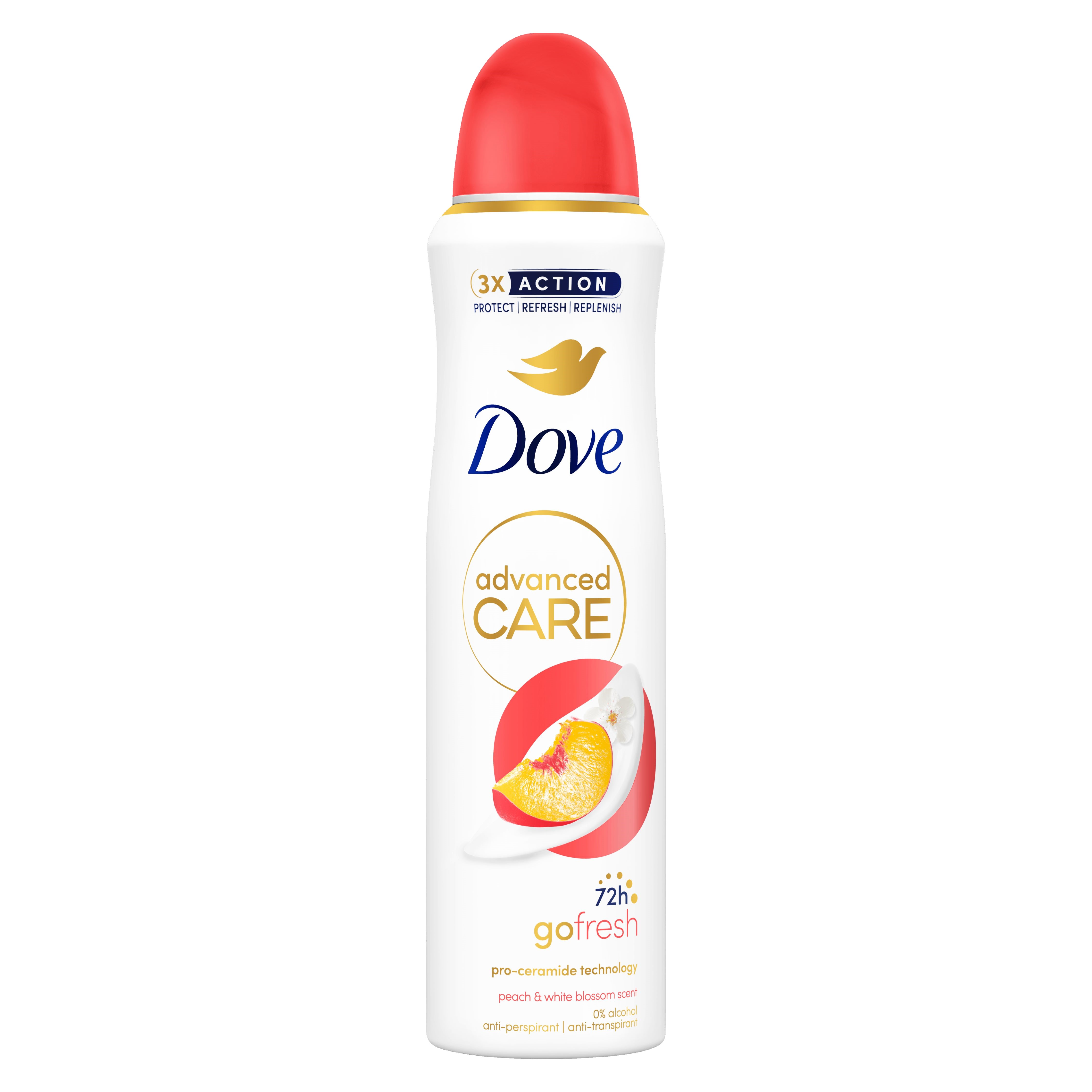 Antiperspirant spray Dove Deo Advanced Care Go Fresh Peach&White Blossom Scent 150 ml.