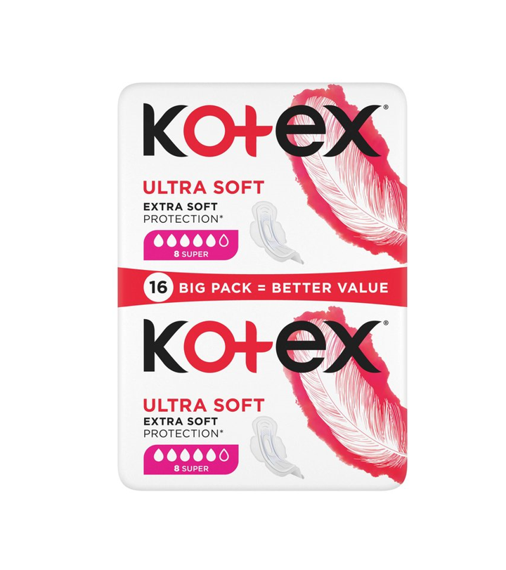 Absorbante igienice Kotex Ultra Soft Super Duo, 16 buc.