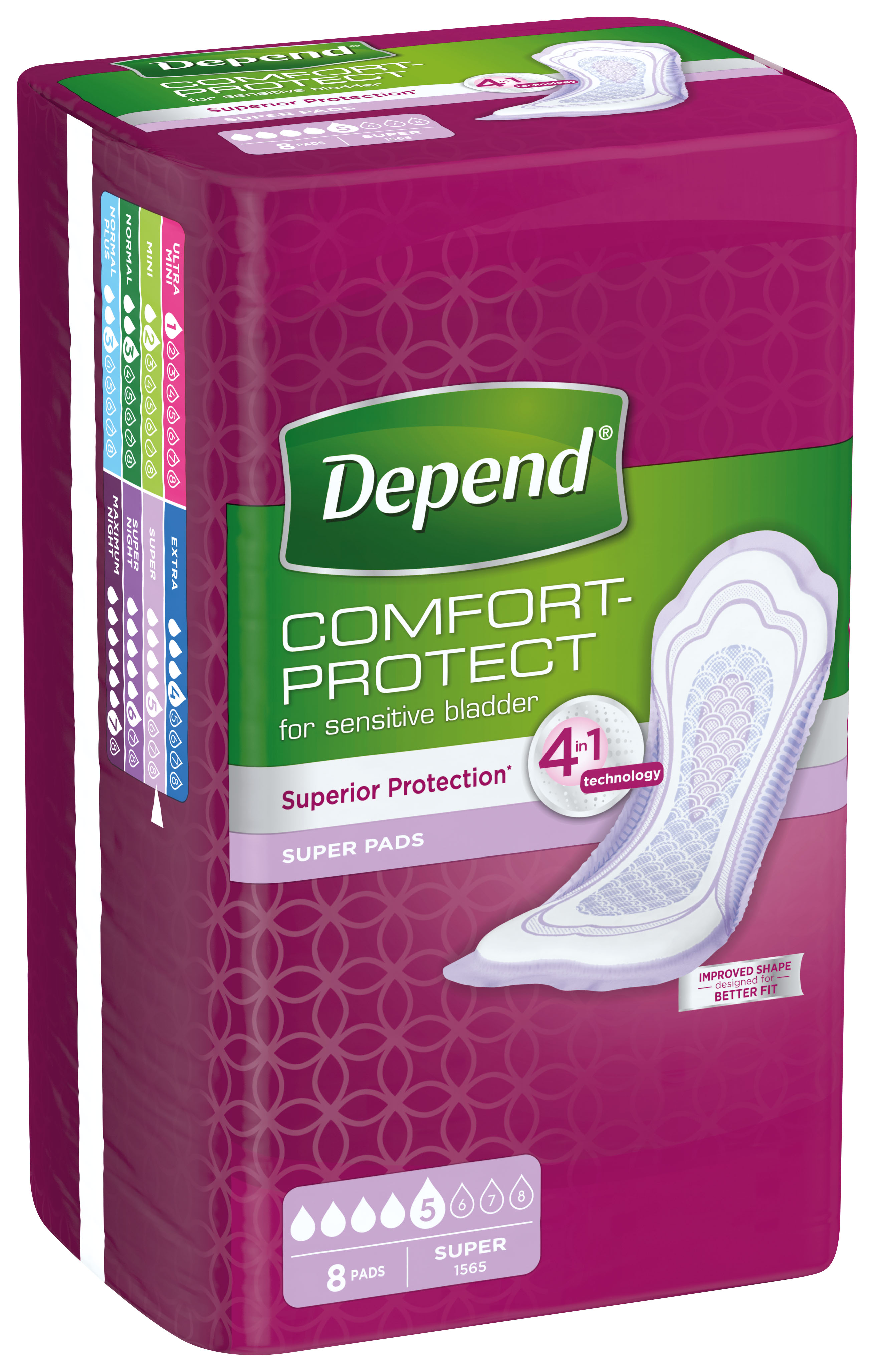 Absorbante urologice Depend Comfort Protect Super, 8 buc.