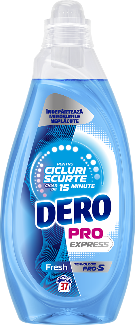Detergent Gel pentru spalare automata Dero PRO Express Fresh 1.480L (37 spalari)