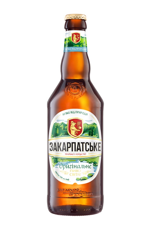 Пиво, Закарпатське,светлое, фильтрованное, 4,1%, 0,5 л